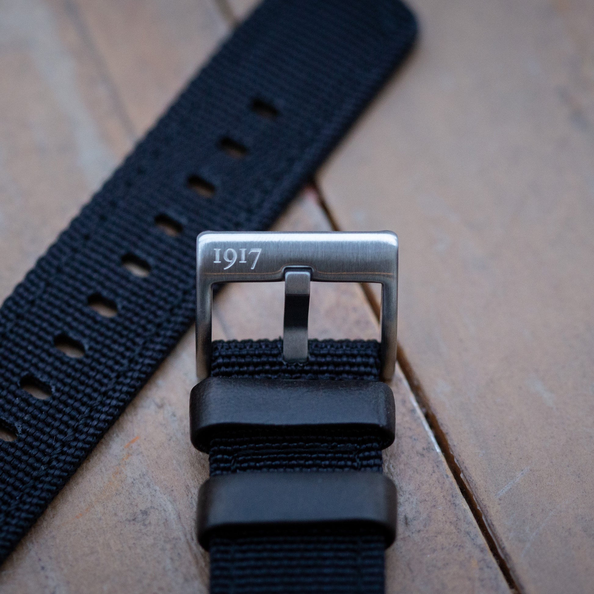Pioneer Horizon - Nylon Leather Watch Strap - Black
