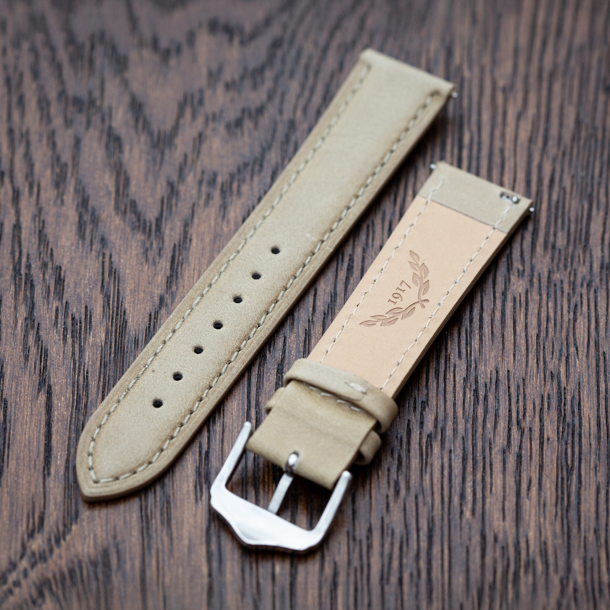 Quartermaster Heritage - Genuine Leather Watch Strap - Stone