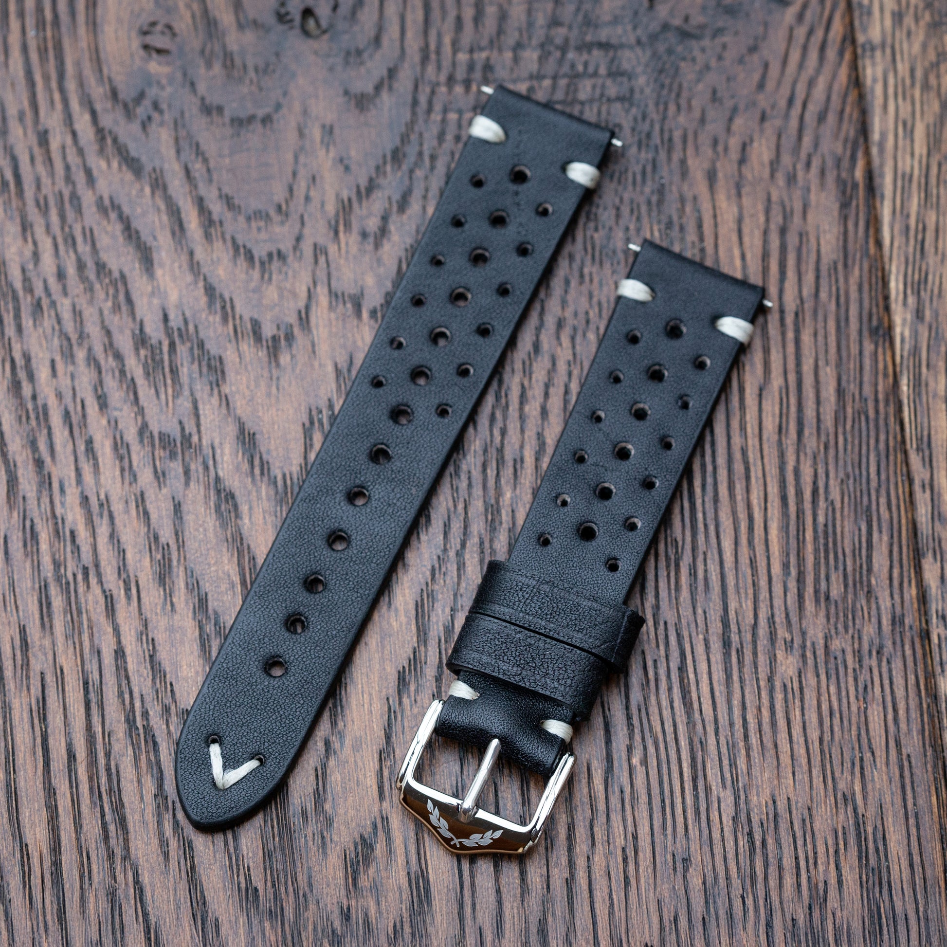 Vanguard Calibre - Genuine Leather Watch Strap - Black