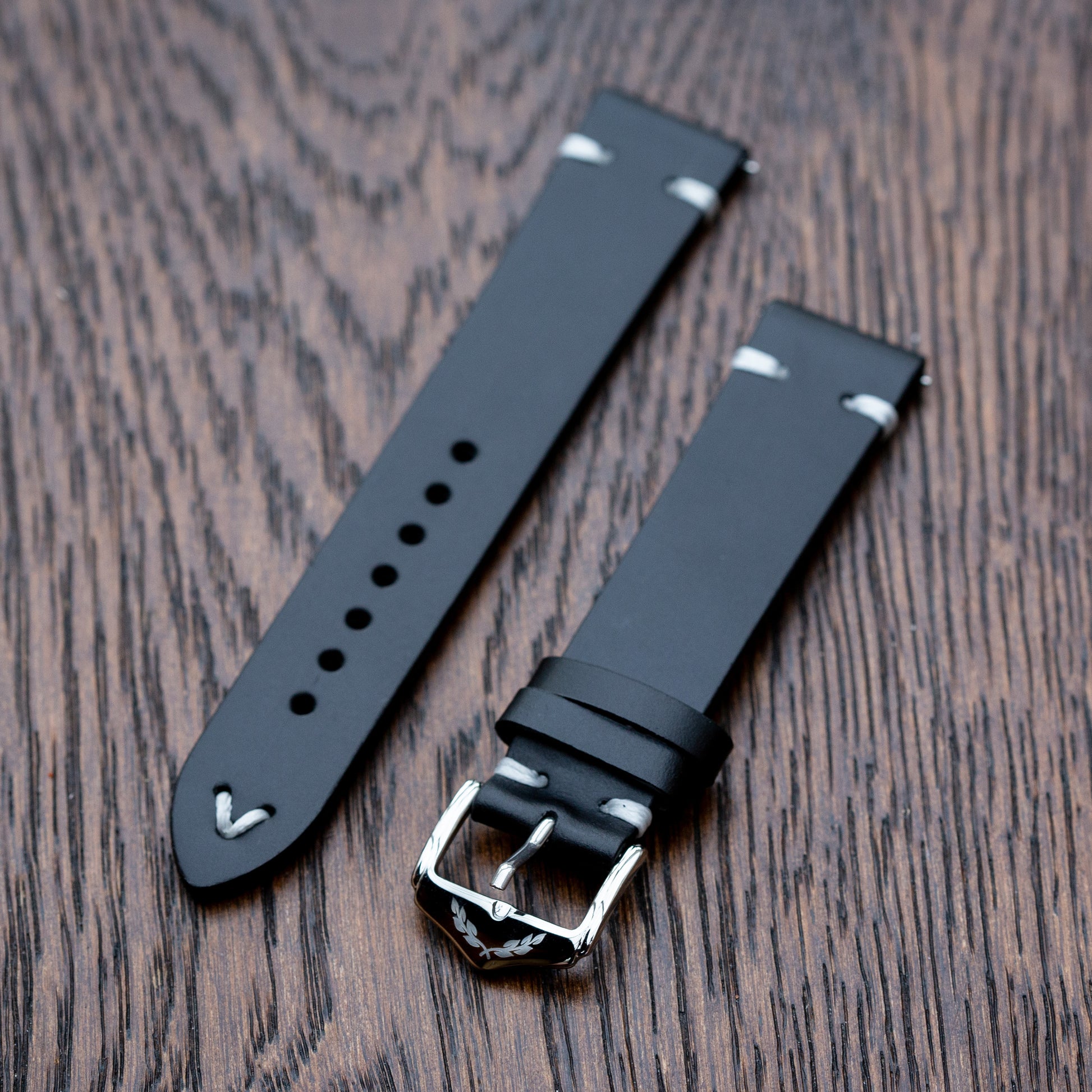 Vanguard Heritage - Genuine Leather Watch Strap - Black