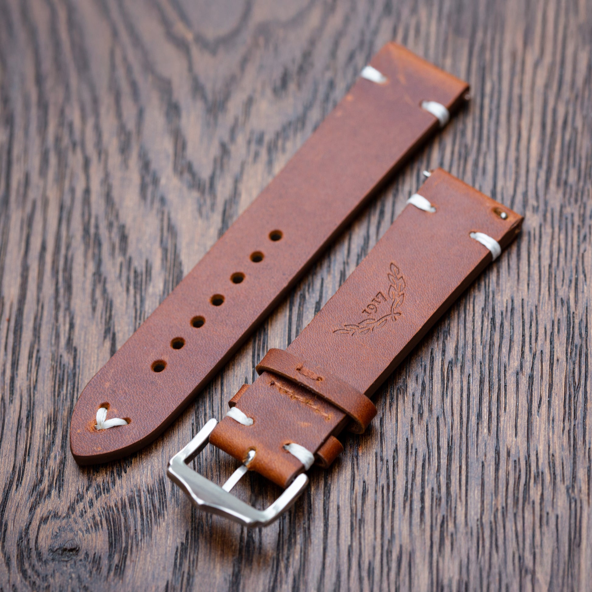 Vanguard Heritage - Genuine Leather Watch Strap - Dark Brown